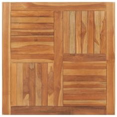 Vidaxl Mizna plošča iz trdne tikovine kvadratna 90x90x2,5 cm