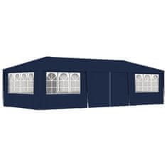 Vidaxl Profesionalen vrtni šotor s stranicami 4x9 m moder 90 g/m2