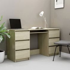 Vidaxl Pisalna miza sonoma hrast 140x50x77 cm iverna plošča