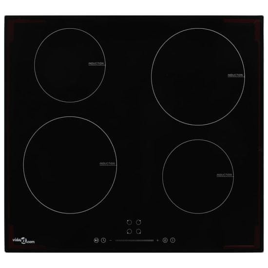 Vidaxl Indukcijska plošča s 4 gorilniki na dotik steklo 7000 W
