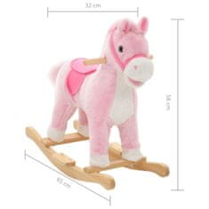 shumee Gugalna žival konj iz pliša 78x34x58 cm roza