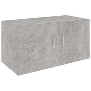Vidaxl Stenska omarica betonsko siva 80x39x40 cm inženirski les