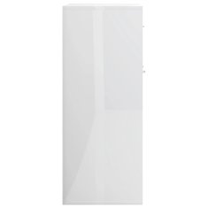 Vidaxl Komoda visok sijaj bela 88x30x70 cm iverna plošča