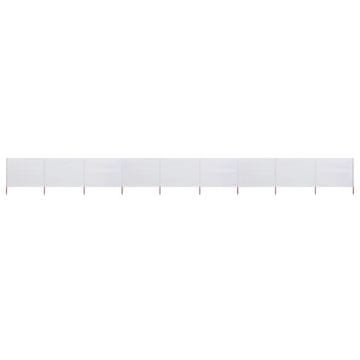 Vidaxl 9-panelni vetrobran tkanina 1200x120 cm peščeno bel