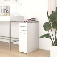 Vidaxl Lekarniška omara bela 20x45,5x60 cm iverna plošča