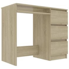 Vidaxl Pisalna miza sonoma hrast 90x45x76 cm iverna plošča