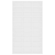 Vidaxl Omarica za CD plošče bela 102x16x177,5 cm konstruiran les