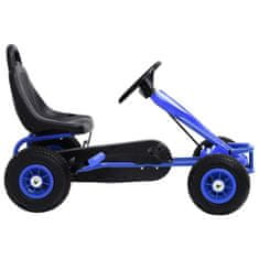 Greatstore Gokart na Pedale s Pnevmatikami Modre Barve