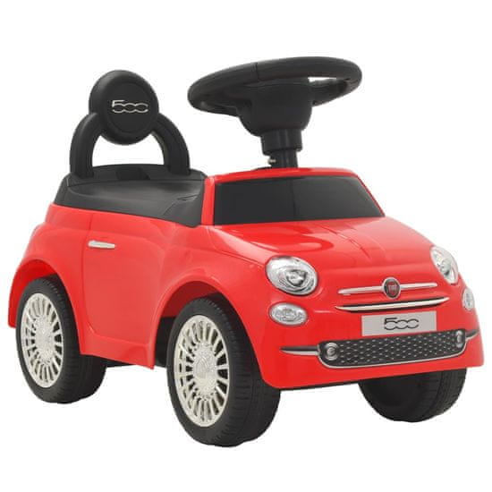 Greatstore Otroški avtomobil Fiat 500 rdeče barve