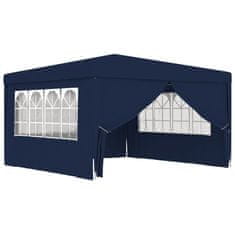Vidaxl Profesionalen vrtni šotor s stranicami 4x4 m moder 90 g/m2
