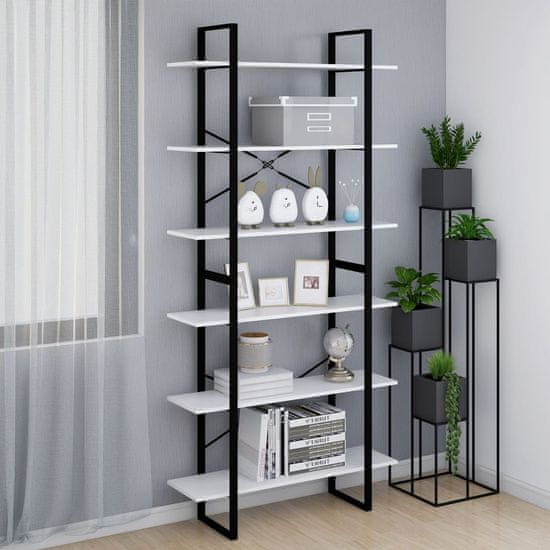 Vidaxl Visoka omara bela 100x30x210 cm iverna plošča