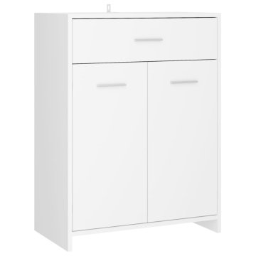 shumee Kopalniška omarica bela 60x33x80 cm iverna plošča