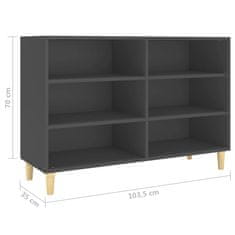 Greatstore Komoda siva 103,5x35x70 cm iverna plošča