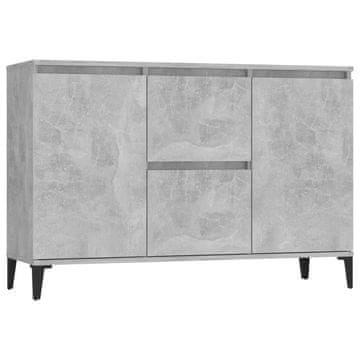 Vidaxl Komoda betonsko siva 102x35x70 cm iverna plošča