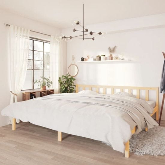 Vidaxl Posteljni okvir iz trdne borovine 200x200 cm