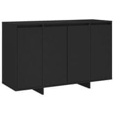 Vidaxl Komoda črna 120x41x75 cm iverna plošča