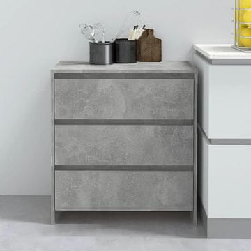 Vidaxl vidaXL Omarica betonsko siva 70x41x75 cm material na osnovi lesa