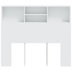 Vidaxl Vzglavna omarica bela 120x19x103,5 cm