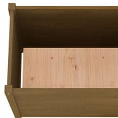 Vidaxl Vrtno cvetlično korito medeno rjavo 100x50x70 cm trdna borovina
