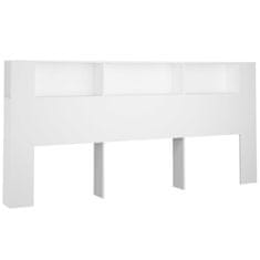 Vidaxl Vzglavna omarica bela 220x18,5x104,5 cm