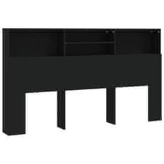 Vidaxl Vzglavna omarica črna 180x19x103,5 cm