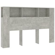 Vidaxl Vzglavna omarica betonsko siva 160x18,5x104,5 cm