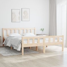 Vidaxl Posteljni okvir iz trdnega lesa 120x190 cm 4FT