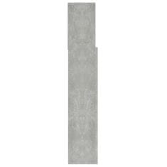 Vidaxl Vzglavna omarica betonsko siva 100x19x103,5 cm