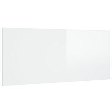 Vidaxl Posteljno vzglavje visok sijaj belo 200x1,5x80 cm konstr. les