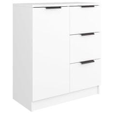 Vidaxl Komoda bela 60x30x70 cm konstruiran les