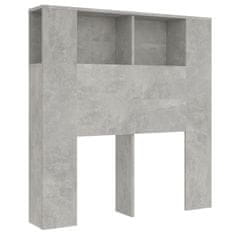 Vidaxl Vzglavna omarica betonsko siva 100x18,5x104,5 cm