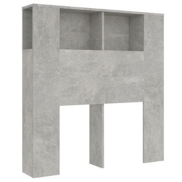 Vidaxl Vzglavna omarica betonsko siva 100x18,5x102,5 cm