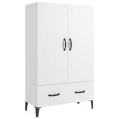 Vidaxl Visoka omarica bela 70x31x115 cm konstruiran les