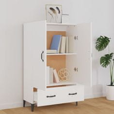 Vidaxl Visoka omarica bela 70x31x115 cm konstruiran les