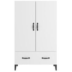 Vidaxl Visoka omarica bela 70x31x115 cm konstruiran les