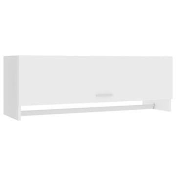 Vidaxl Garderobna omara bela 100x32,5x35 cm iverna pl.