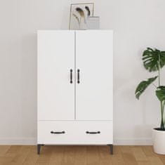 Vidaxl Visoka omarica bela 70x31x115 cm konstruiran les