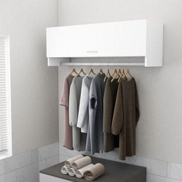 Vidaxl vidaXL Omarica, bela 100x32,5x35 cm, material na osnovi lesa
