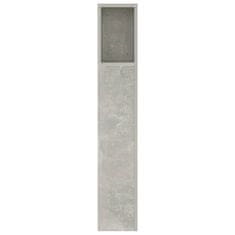 Vidaxl Vzglavna omarica betonsko siva 140x18,5x104,5 cm