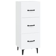 Vidaxl Komoda bela 34,5x34x90 cm inženirski les