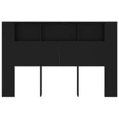 Vidaxl Vzglavna omarica črna 160x18,5x104,5 cm