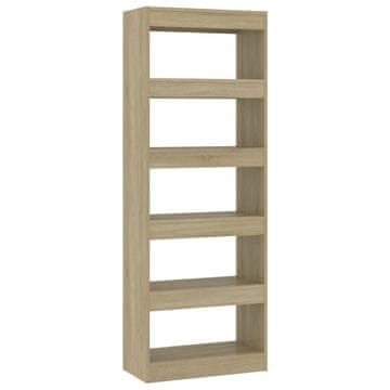 Vidaxl Knjižna omara/pregrada sonoma hrast 60x30x166 cm iverna plošča