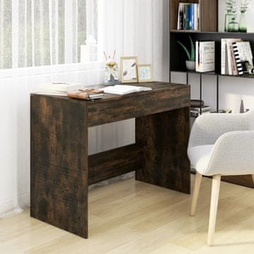 Vidaxl vidaXL Pisalna miza dimljen hrast 101x50x76,5 cm iverna plošča