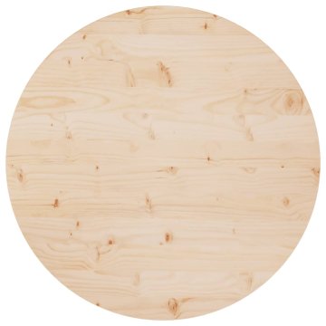 Vidaxl Mizna plošča Ø80x2,5 cm trdna borovina