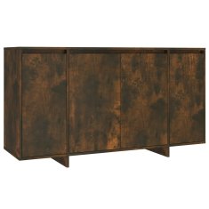 Vidaxl Komoda dimljeni hrast 135x41x75 cm iverna plošča