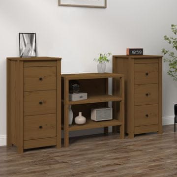 Vidaxl vidaXL Omarice, 2 kosa, medeno rjave barve, 40x35x80 cm, masiven borov les