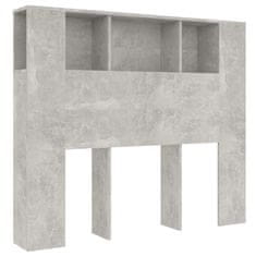 Vidaxl Vzglavna omarica betonsko siva 120x18,5x104,5 cm