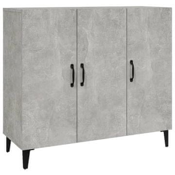 Vidaxl Komoda betonsko siva 90x34x80 cm konstruiran les