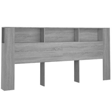 Vidaxl Vzglavna omarica siva sonoma 220x18,5x104,5 cm