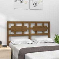 Vidaxl Posteljno vzglavje medeno rjavo 165,5x4x100 cm trdna borovina